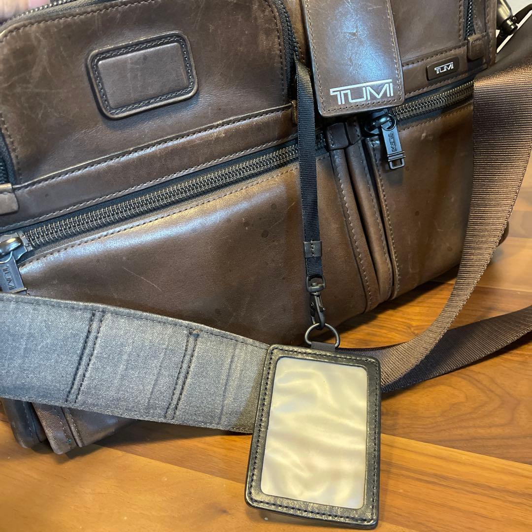 TUMI トゥミ レザービジネスバッグ ブラウン 傷汚有 96108BH