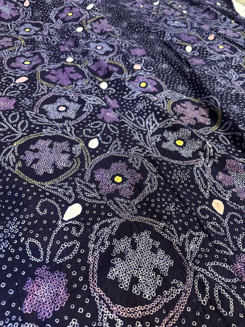 2点セット❣️新品美品✨トールサイズ✨有松鳴海絞り浴衣　藍染に紫