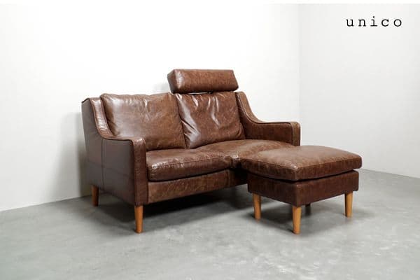 【unico】ウニコ CLAD(クラード)　本革オットマン　42,800円