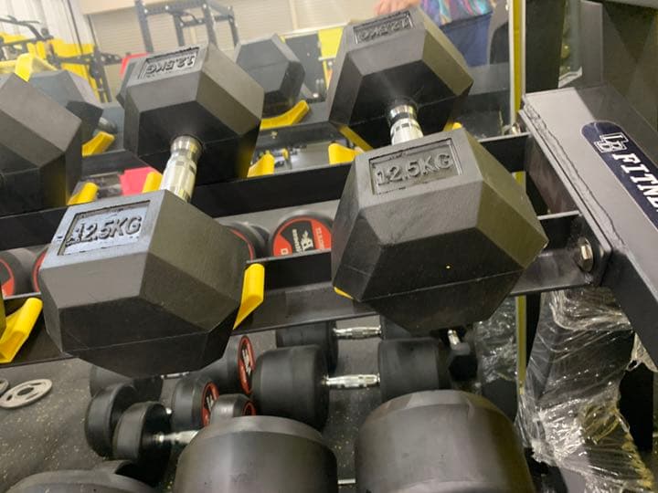 ラバーヘックス ダンベル　15kg  20kg 各2個