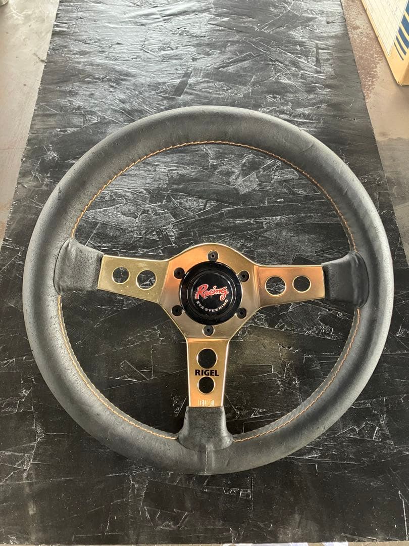 のんのんさま専用年代物EVA RIGELステアリング レザーハンドル　32φ