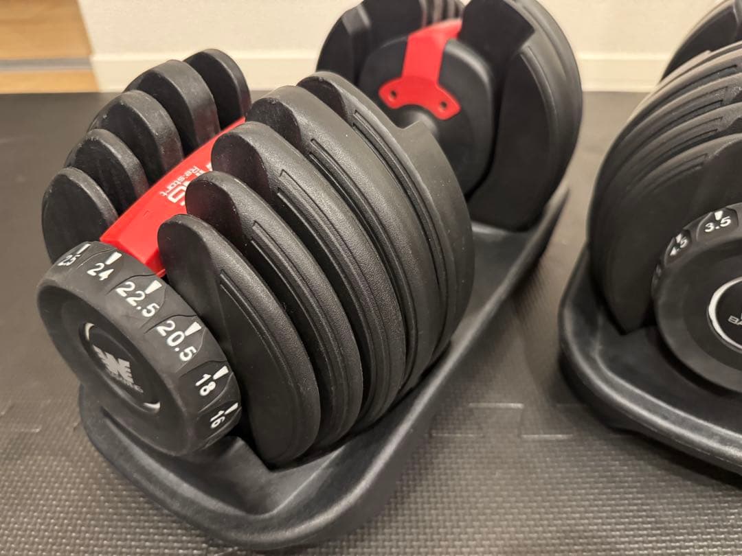 BARNINGS ダイヤル式調整ダンベル 可変式ダンベル 24kg