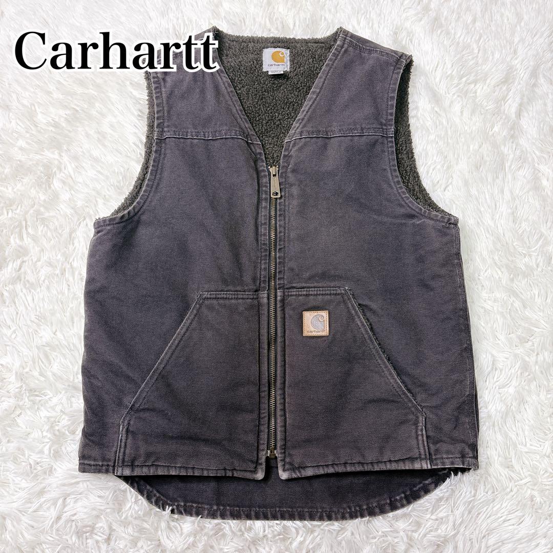 Carhartt カーハート 裏ボア ダックベスト グレー メキシコ製 ワーク