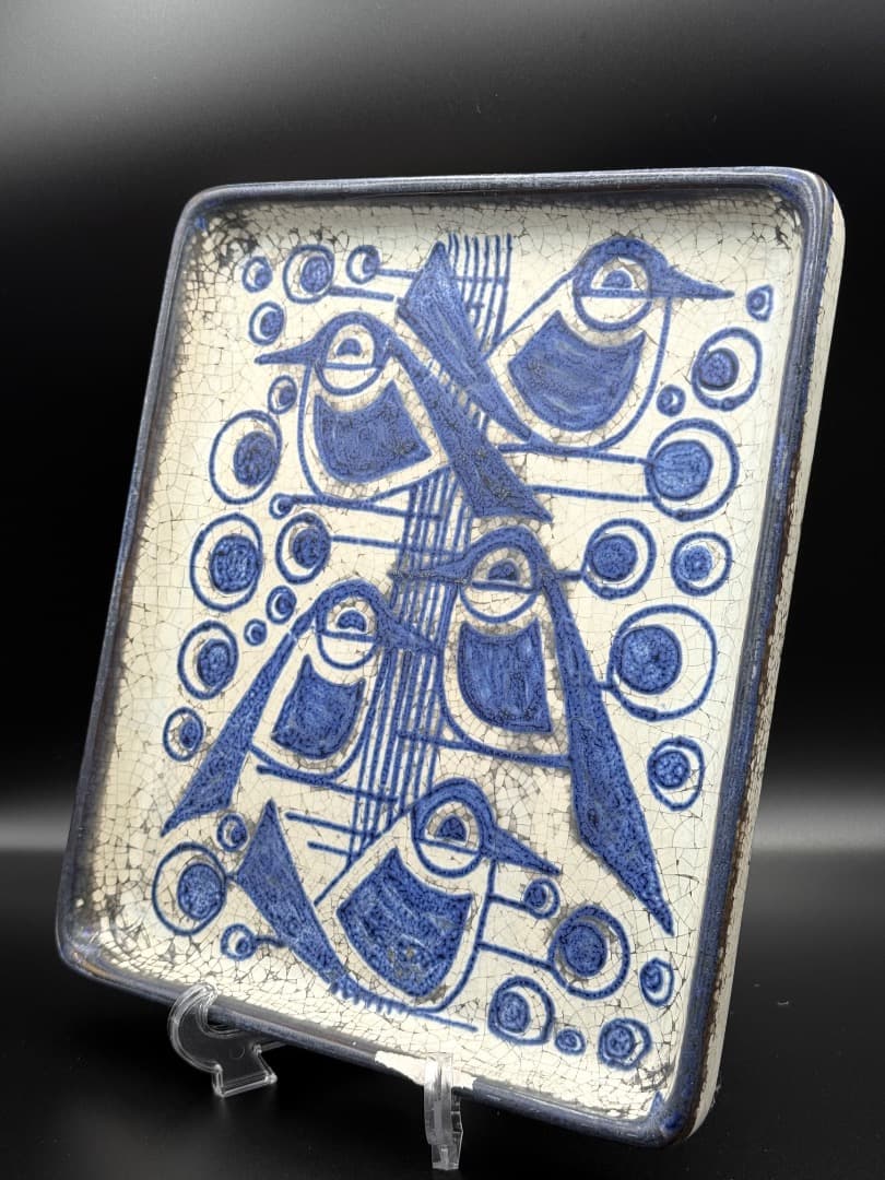 北欧アンティーク マイケルアンデルセン ブルーバード 壁掛け皿 1950年代