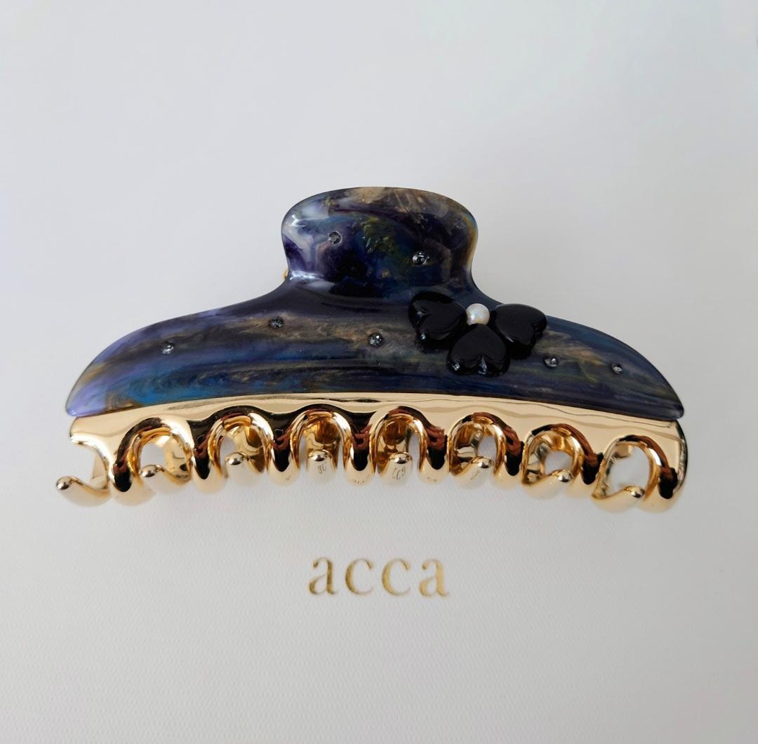 アッカ acca マーブリング ヘアクリップ L