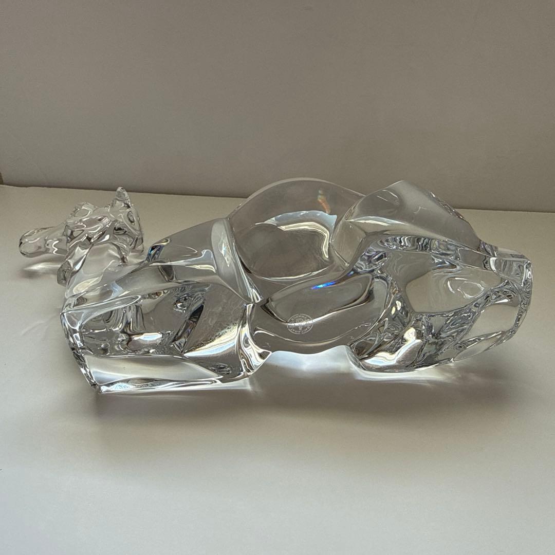 バカラ　クリスタルガラス置物　キャメル