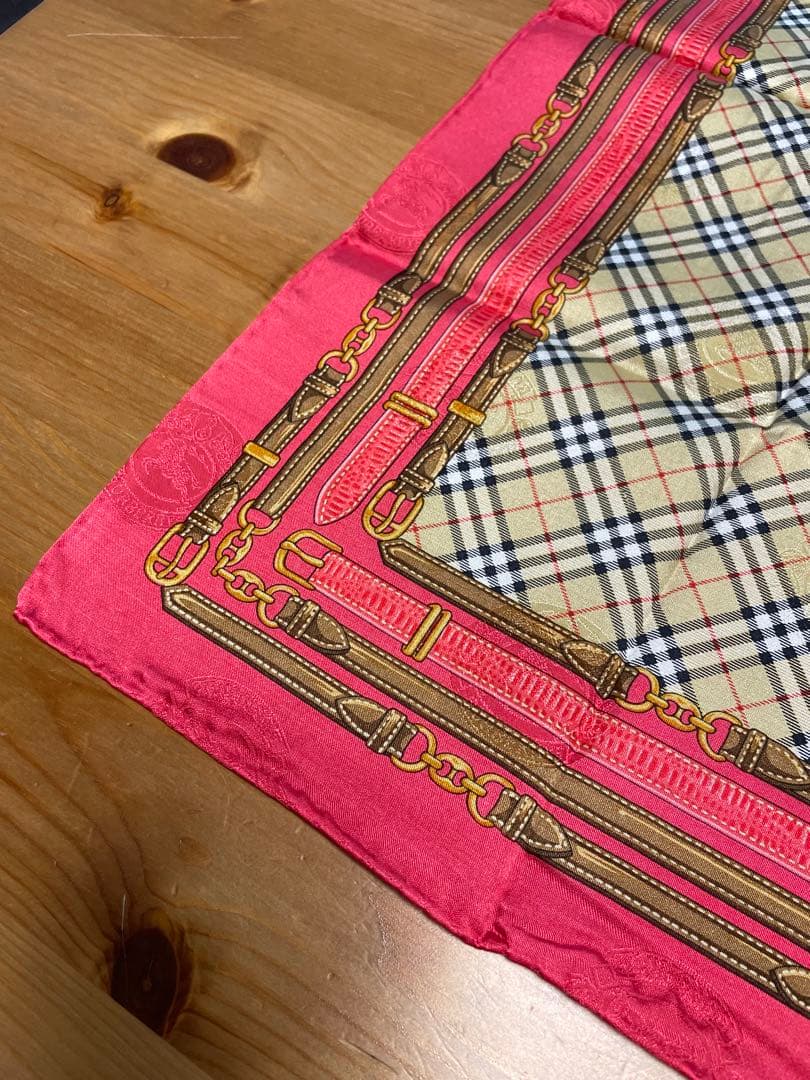 シルク&コットンBurberrys ハンカチ ーフ3枚セット