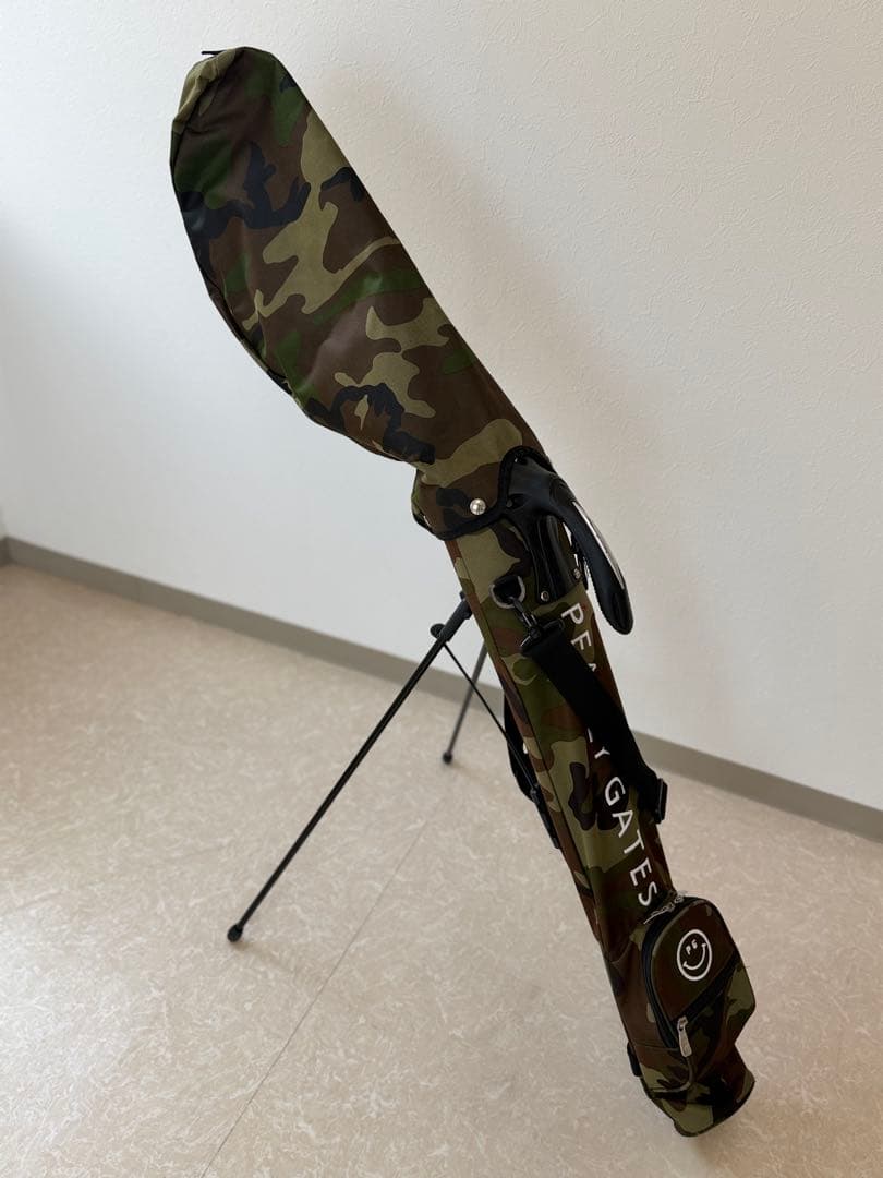 【完売・美品】パーリーゲイツ　セルフスタンドバック　サブバッグ　カモフラ　迷彩