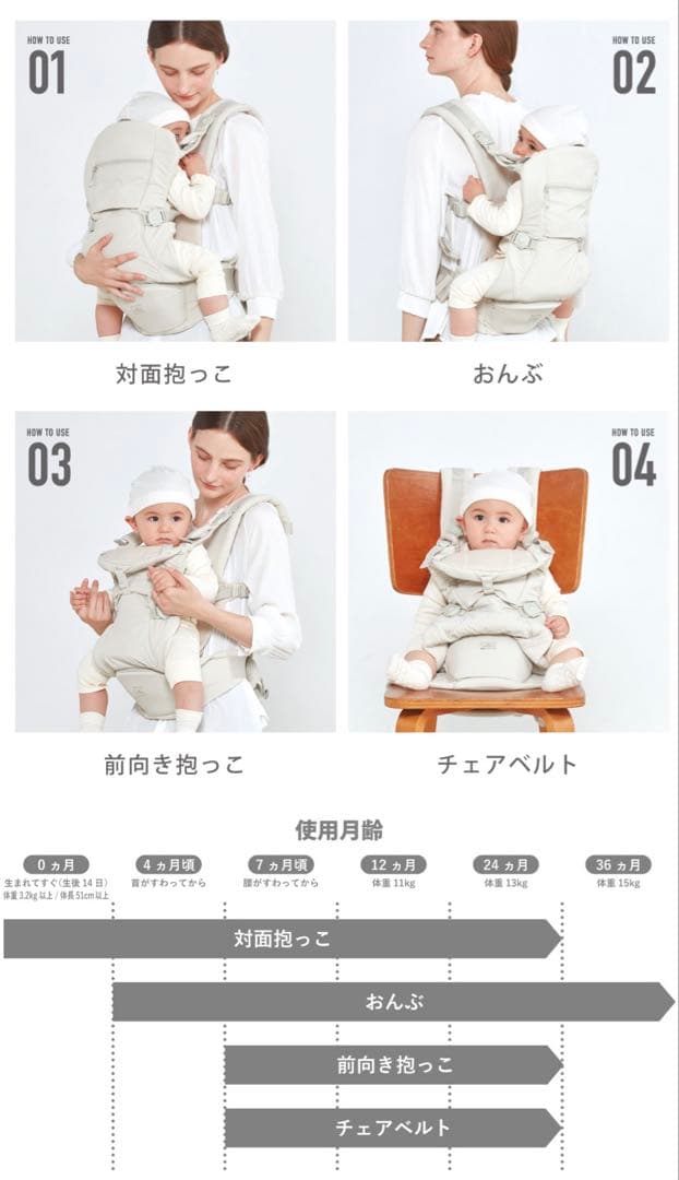 抱っこひも・スリング green label relaxing BABY CARRIER ON
