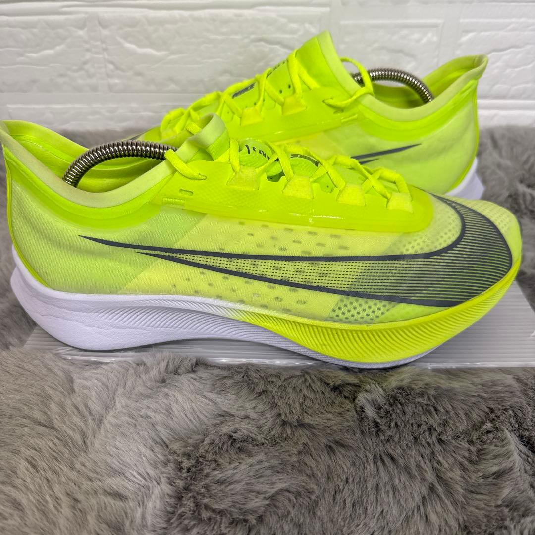 【美品】NIKE ズームフライ３　蛍光　イエロー　27cm