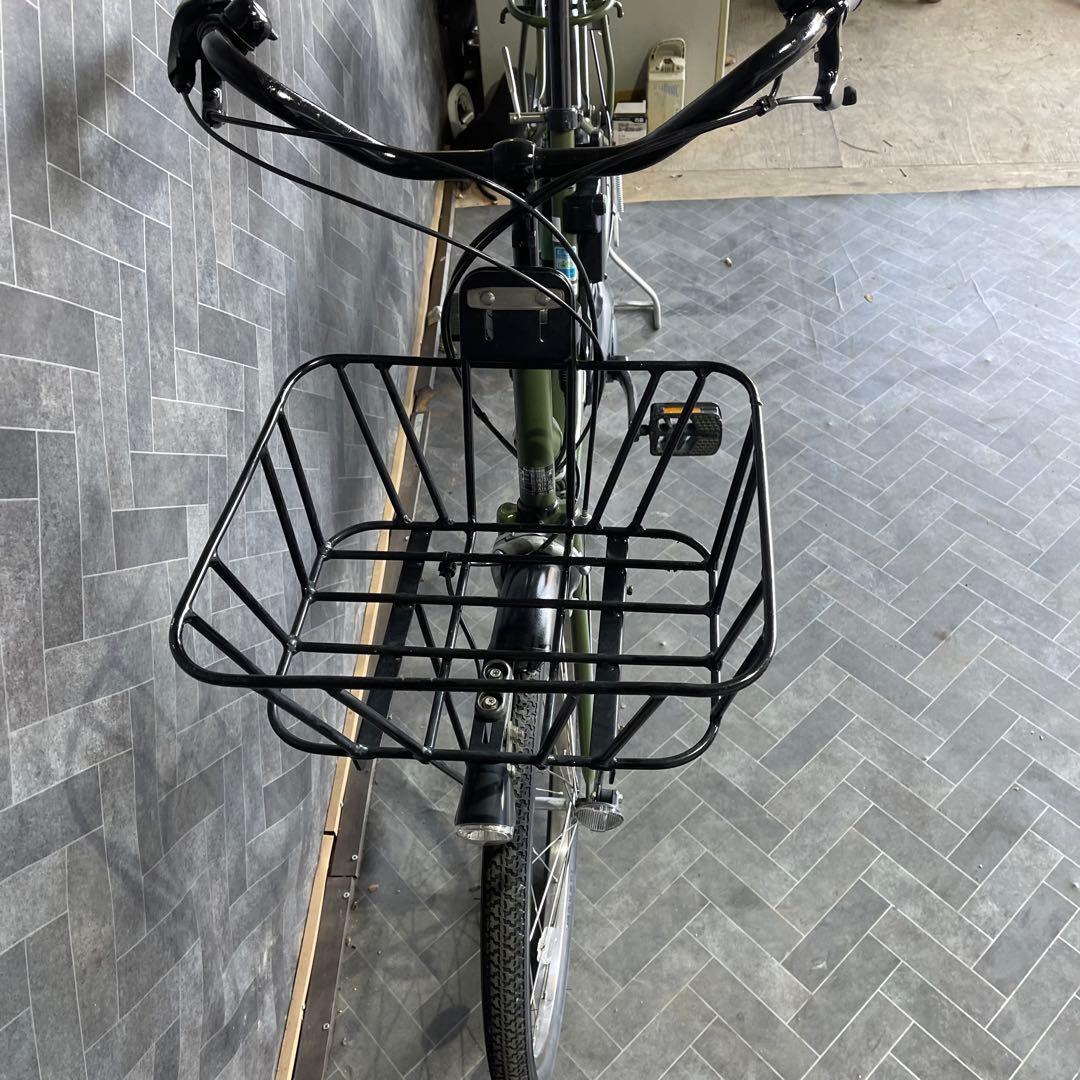 オリーブグリーン 電動アシスト自転車 シティタイプ