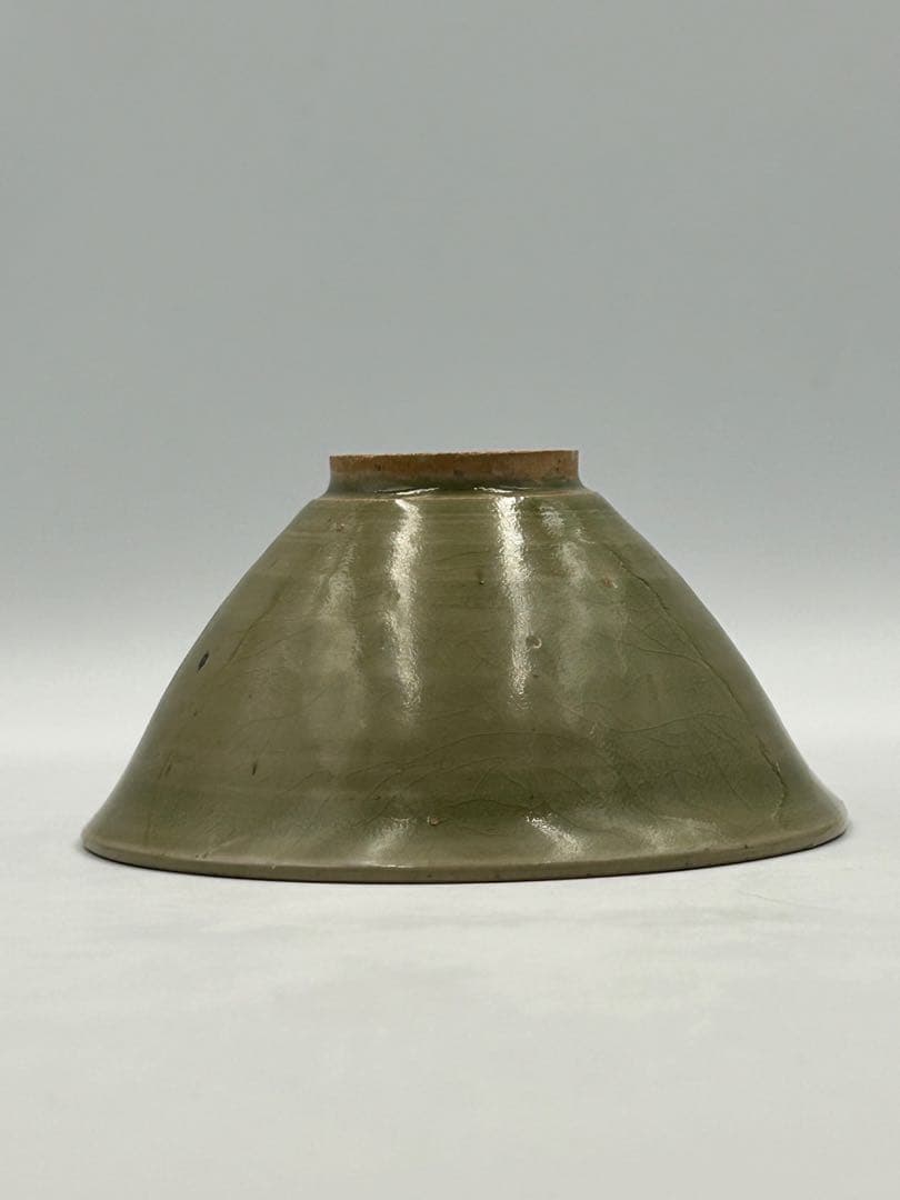 ★0052宋時代 耀州窯 青磁 斗笠碗 ★天目茶碗 茶道具 茶器 唐物天目