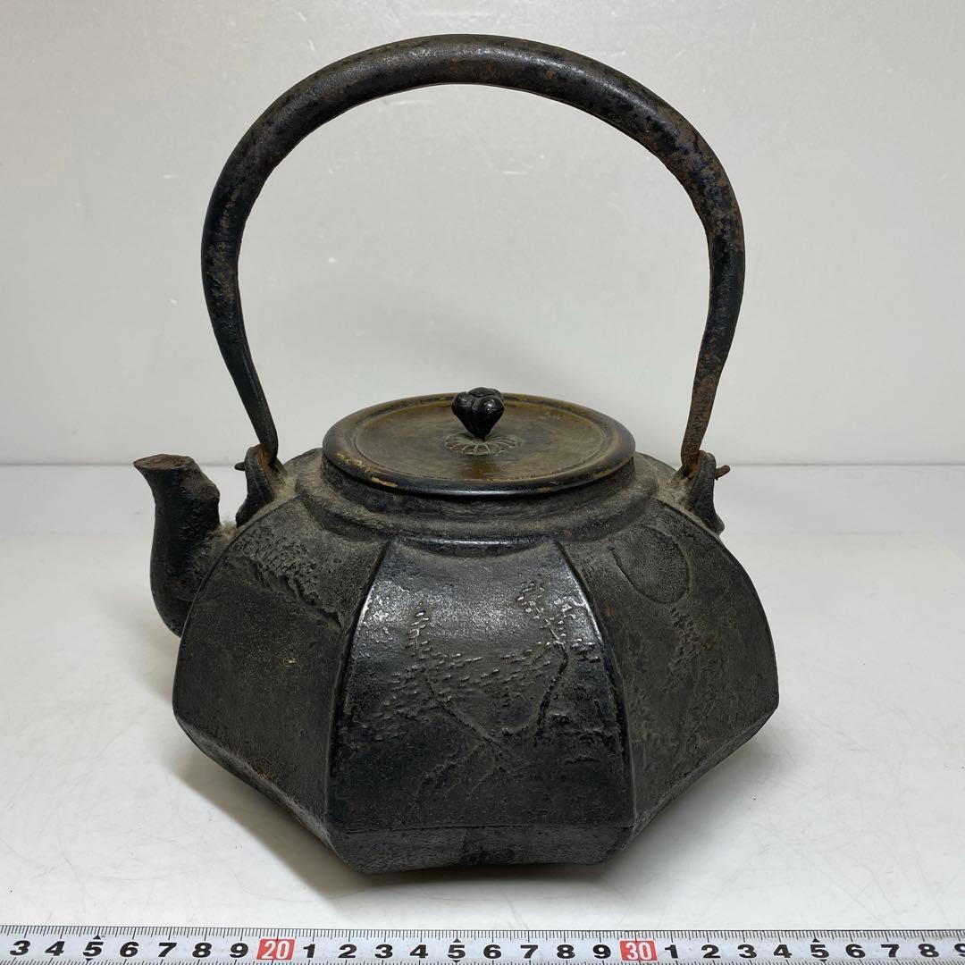 龍文堂 八面取 鉄瓶 高さ約25cm 重さ2511g タルサ