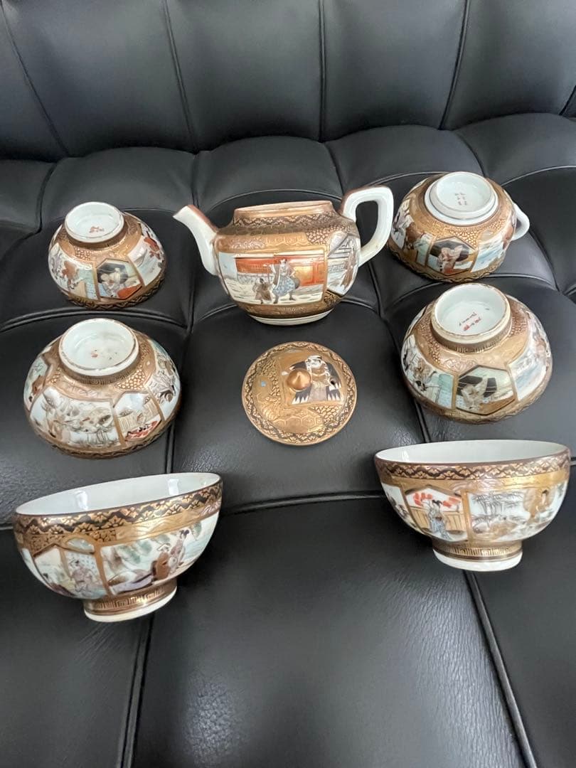 古九谷『龍山造』 赤穂四十七士・茶道具揃え