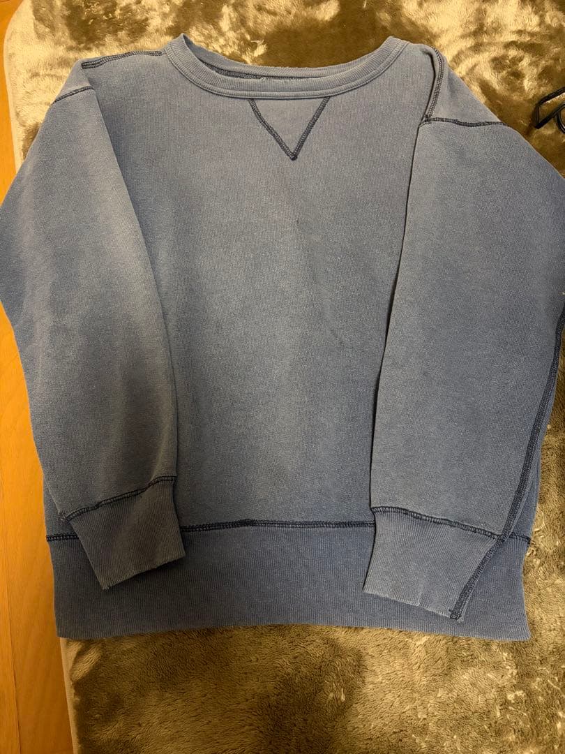 ナ*ツ様 両V ネイビーフェードスウェットヴィンテージ