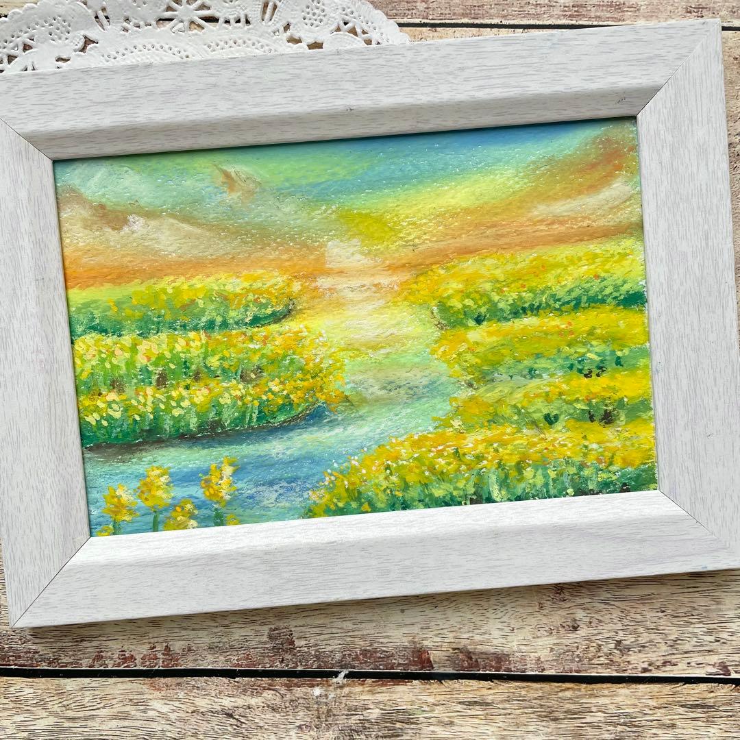 オイルパステル画　アクリル画　風景画　ご予約品　5点