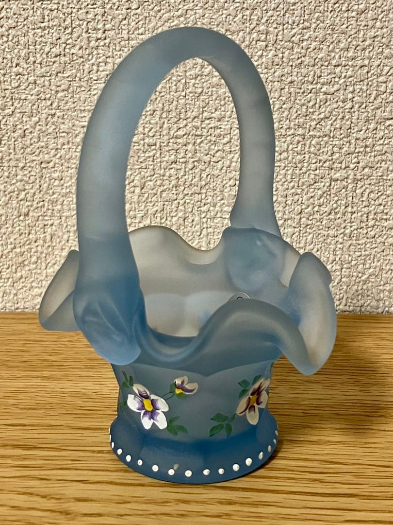 フェントン ブルー バスケット / 小物入れ / 花瓶 / フラワーベース