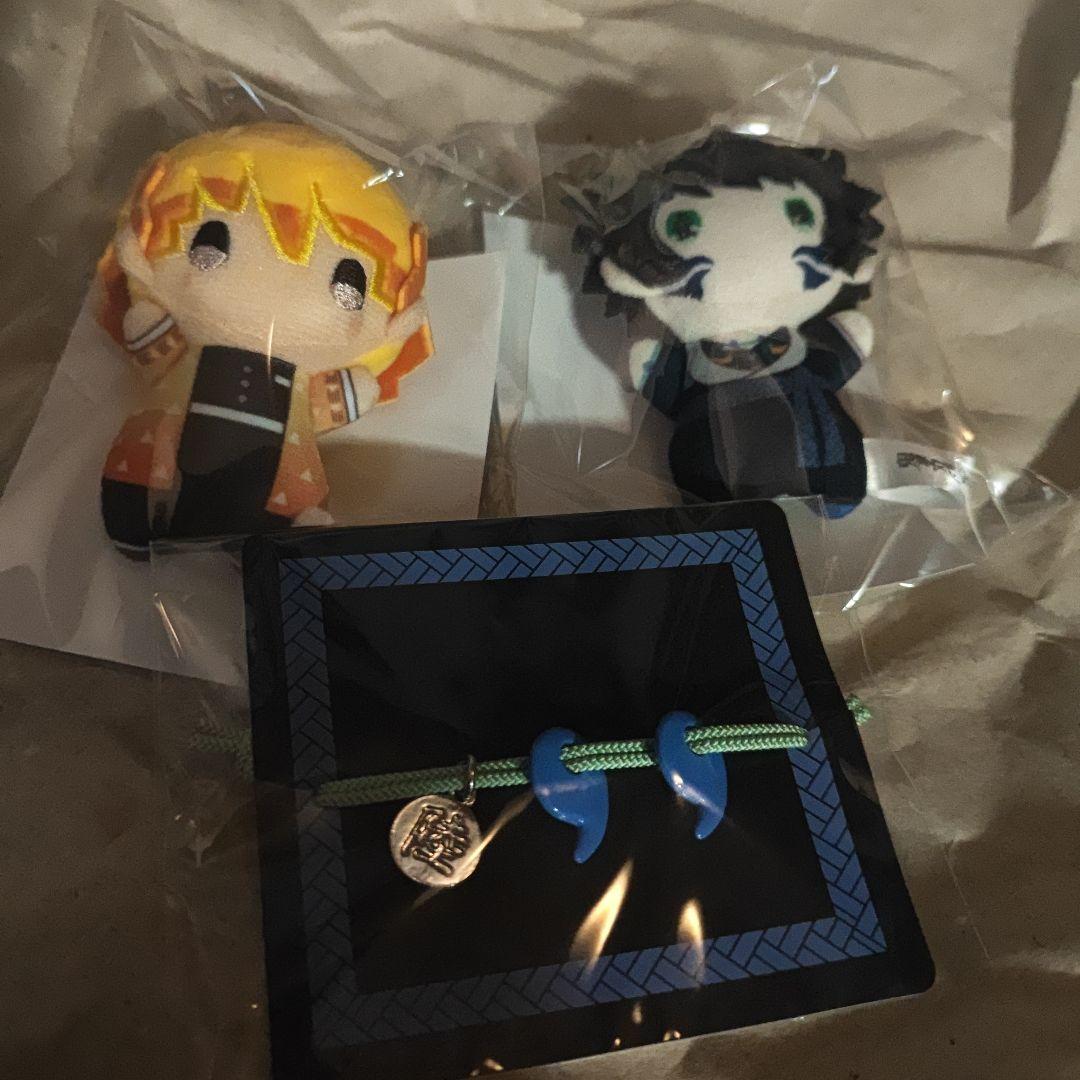 鬼滅の刃 獪岳 ゆらふわみにぬいぐるみ 勾玉ブレスレット 我妻善逸