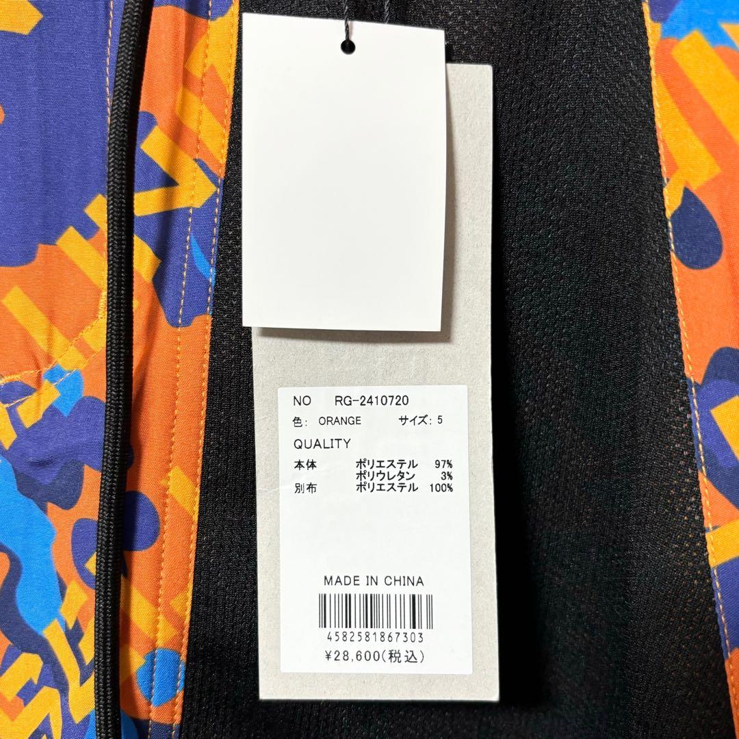 新品 ラッセルノ ゴルフ メッシュ ポケット ショーツ オレンジ カモ L 5