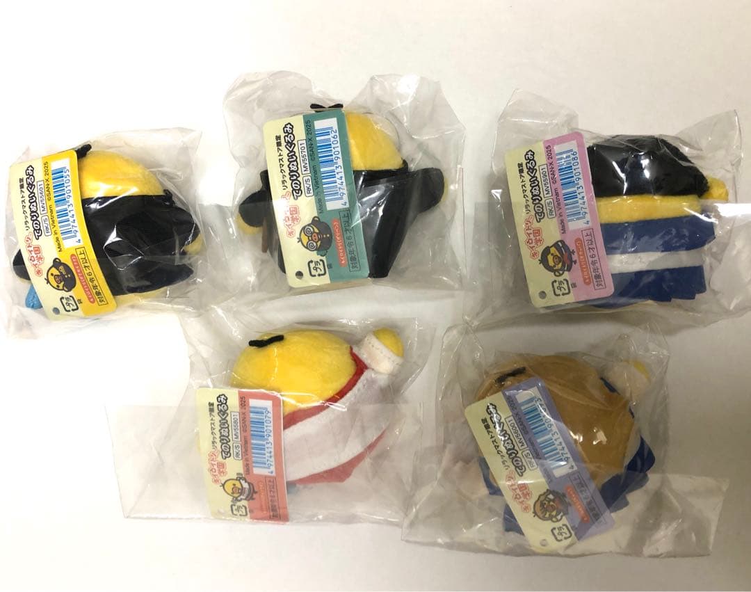 キイロイトリ学園 ☆ てのりぬいぐるみ 5種セット ☆ キイロイトリ てのり