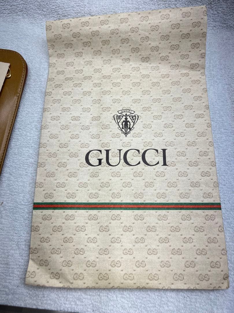 オールドGUCCIグッチ　メガネケース　本革　未使用品