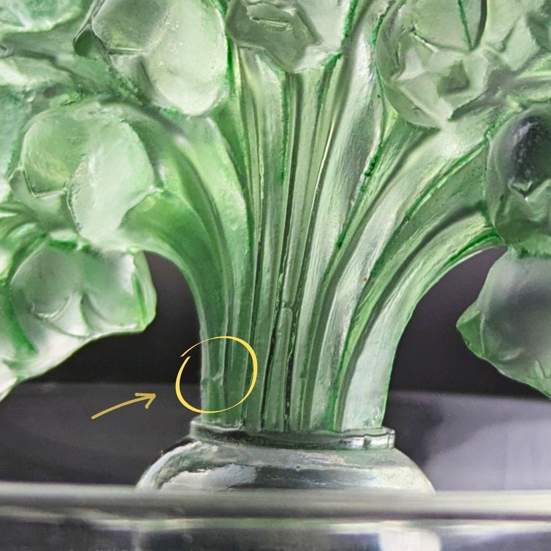 いちりんりんさん専用ルネ・ラリック幸運の鈴蘭ミュゲ緑彩パティナリングディッシュ希