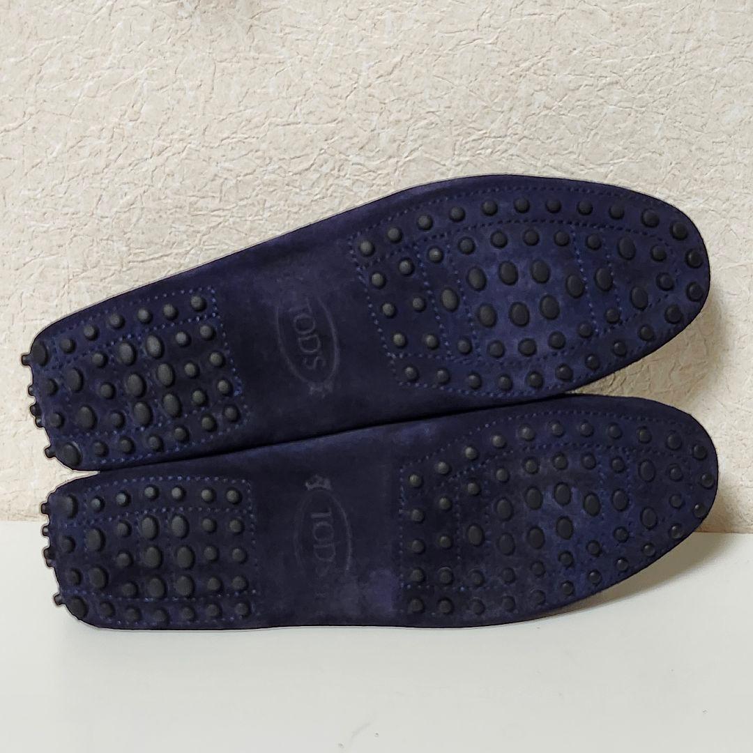 トッズ ドライビングシューズ 37 ネイビー ヌバック ゴンミーニ