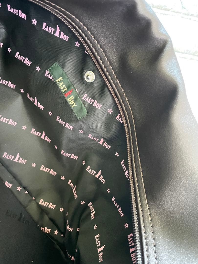 新品未使用　イーストボーイスクールバッグ合皮チョコレートベビーピンク