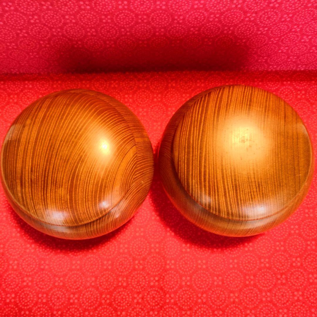 蛤白石那智黒石欅特大碁笥付き白33号 9.3mmUp高級白181個黒[懐志]碁笥