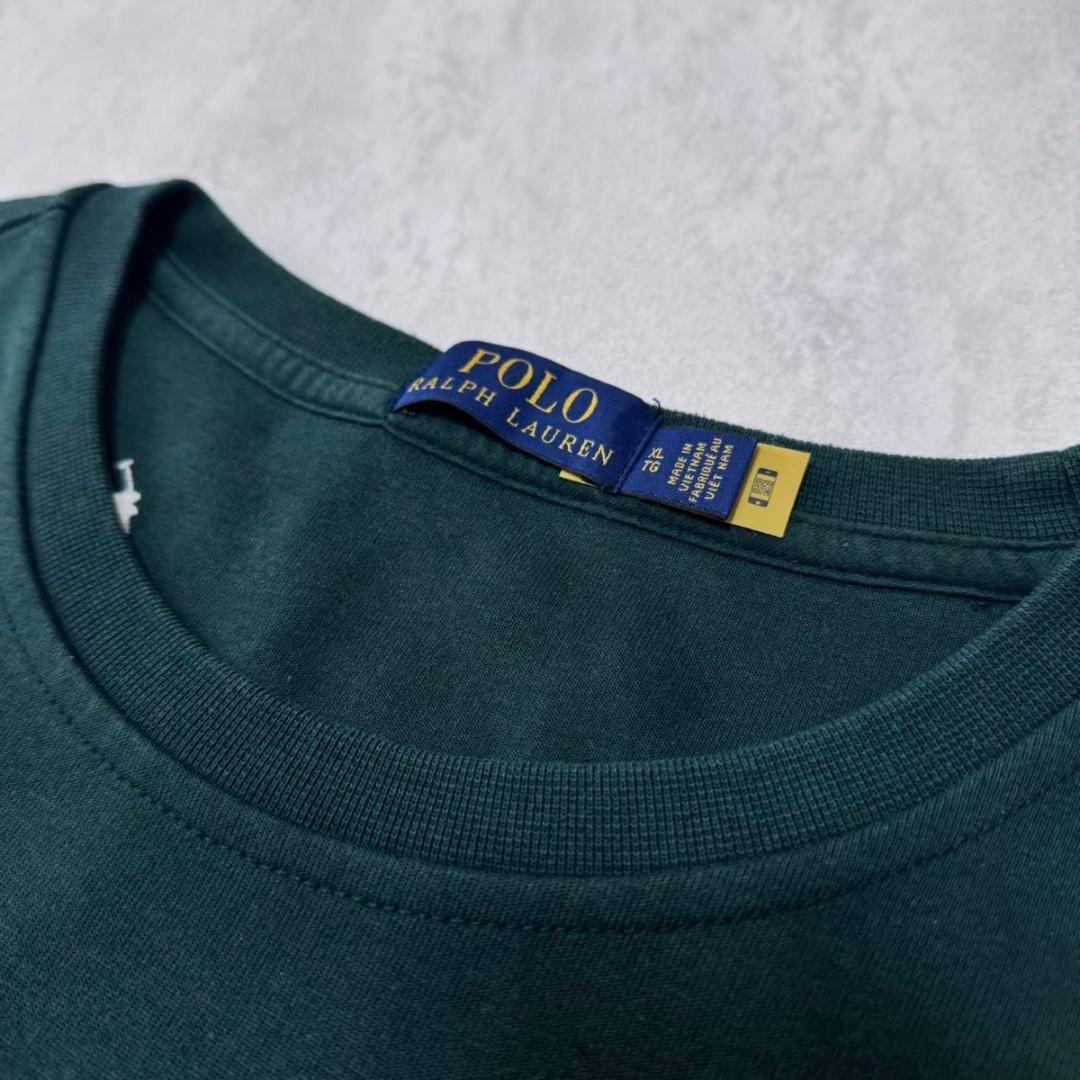 ラルフローレン 刺繍 総柄 XL スウェット トレーナー グリーン系 現行タグ