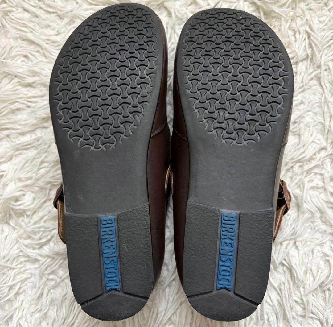 【BIRKENSTOCK】美品　ティッケル　23cm 本革　レザー　ブラウン