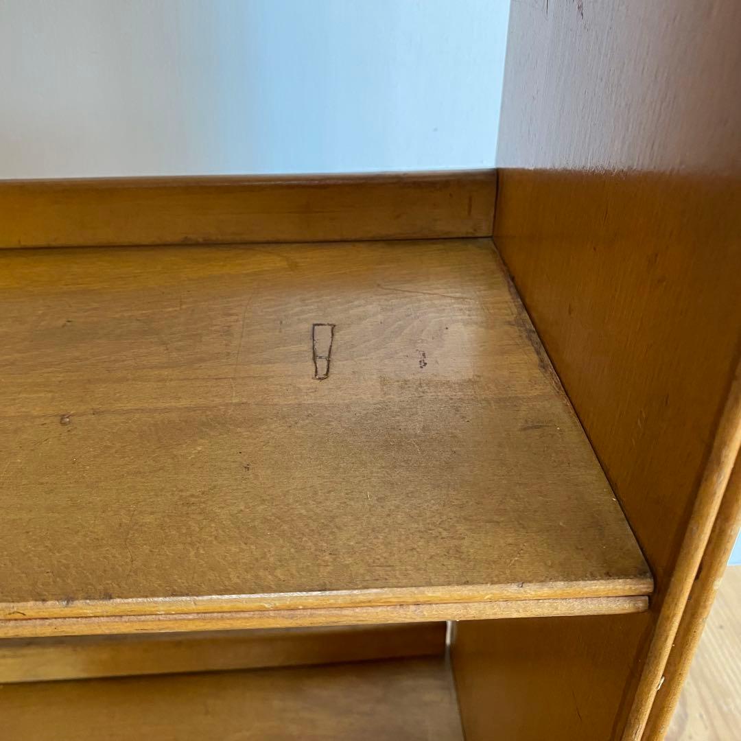 アンティーク オープンラック 本棚 木ネジ式 無垢材 透かし彫り z929