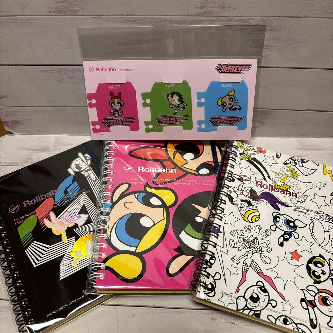 ロルバーン　パワーパフガールズ　メモL A B C ピンク　白　黒　ブックマーク