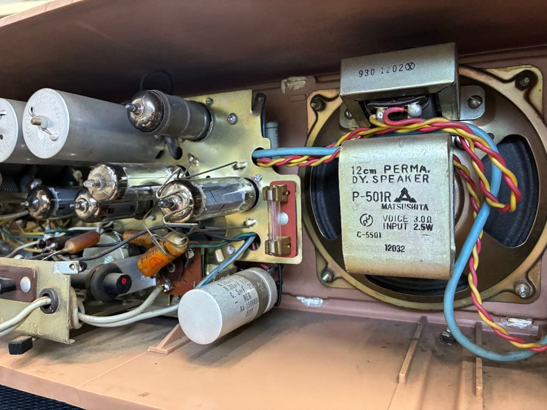 美品☆作動品☆ナショナル2バンド真空管ラジオ BX-300型 昭和35年頃の品