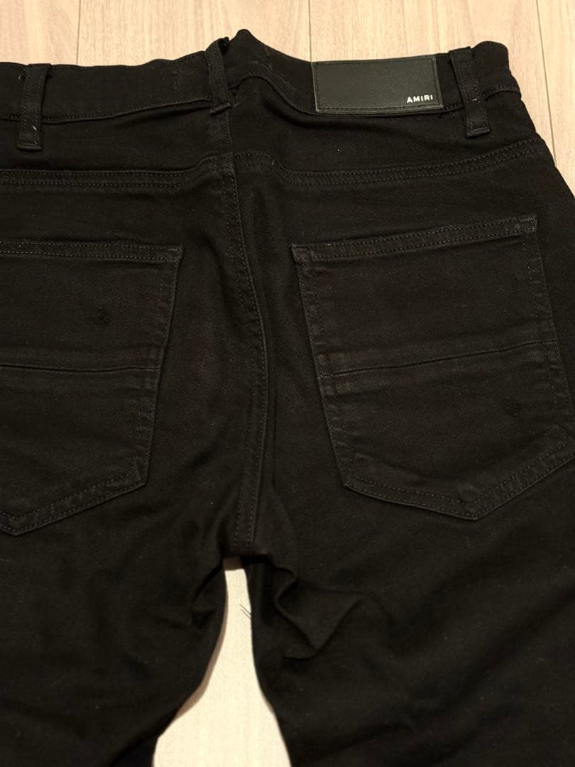 AMIRI アミリ MX1 デニム ブラック 30 レザーパッチ