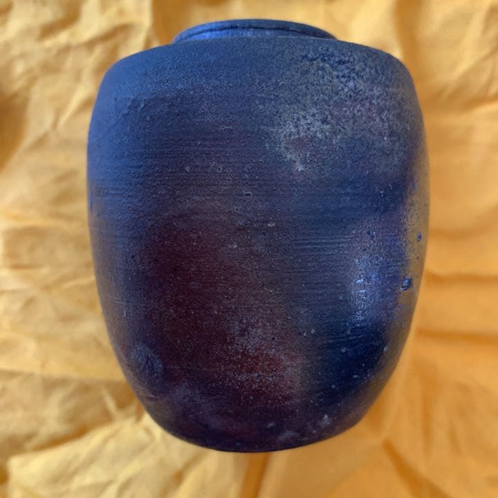 茶入れ　備前焼　高原敏