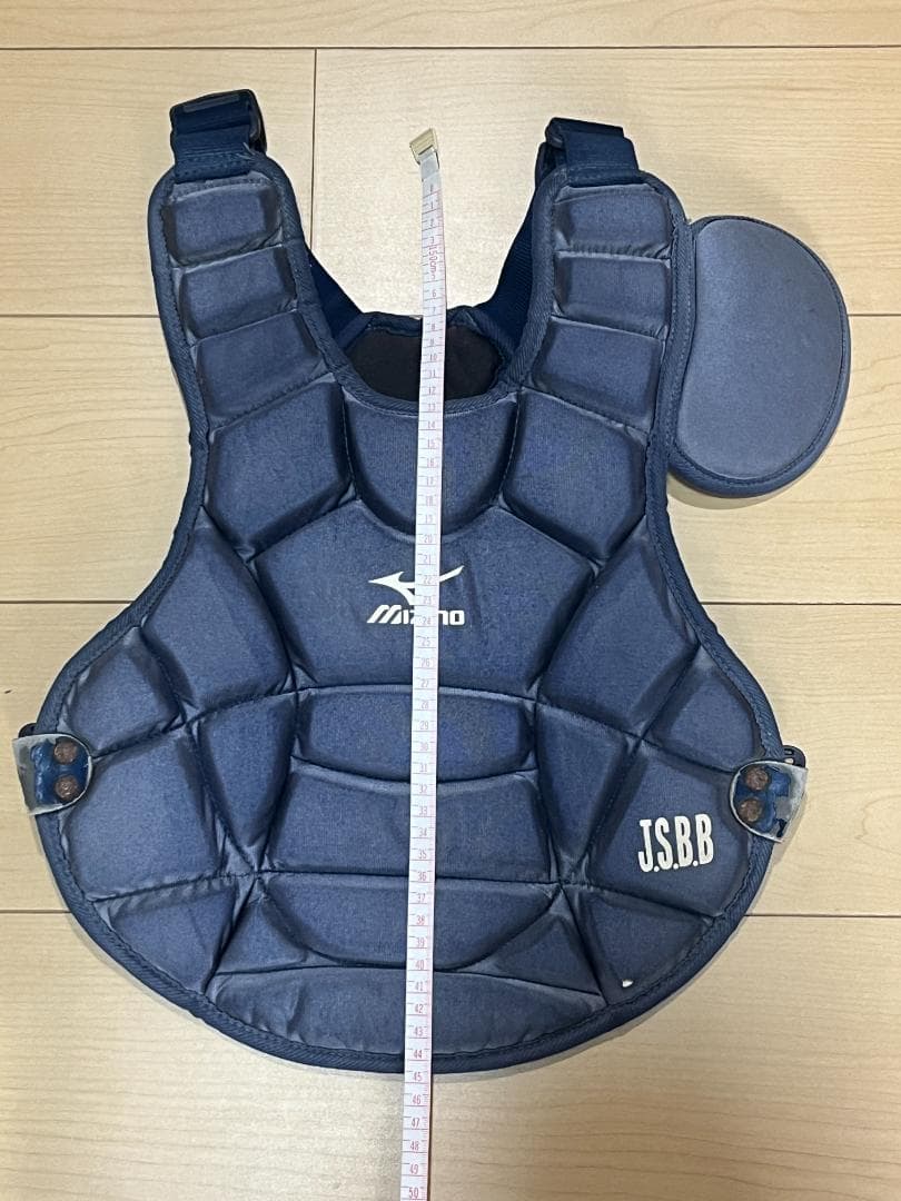 野球 ミズノ キャッチャー防具 プロテクター レガース ネイビー 少年低学年向け