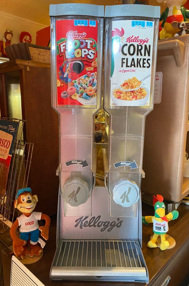ケロッグ　シリアルディスペンサー　激レア　特大　ホテル 店舗　ビンテージ