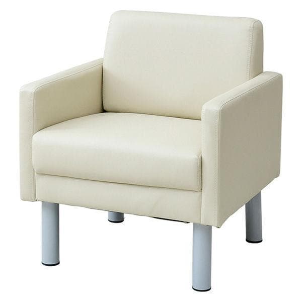 シングルソファ 1人掛 アイボリー PVCレザー FAS-60（IV）