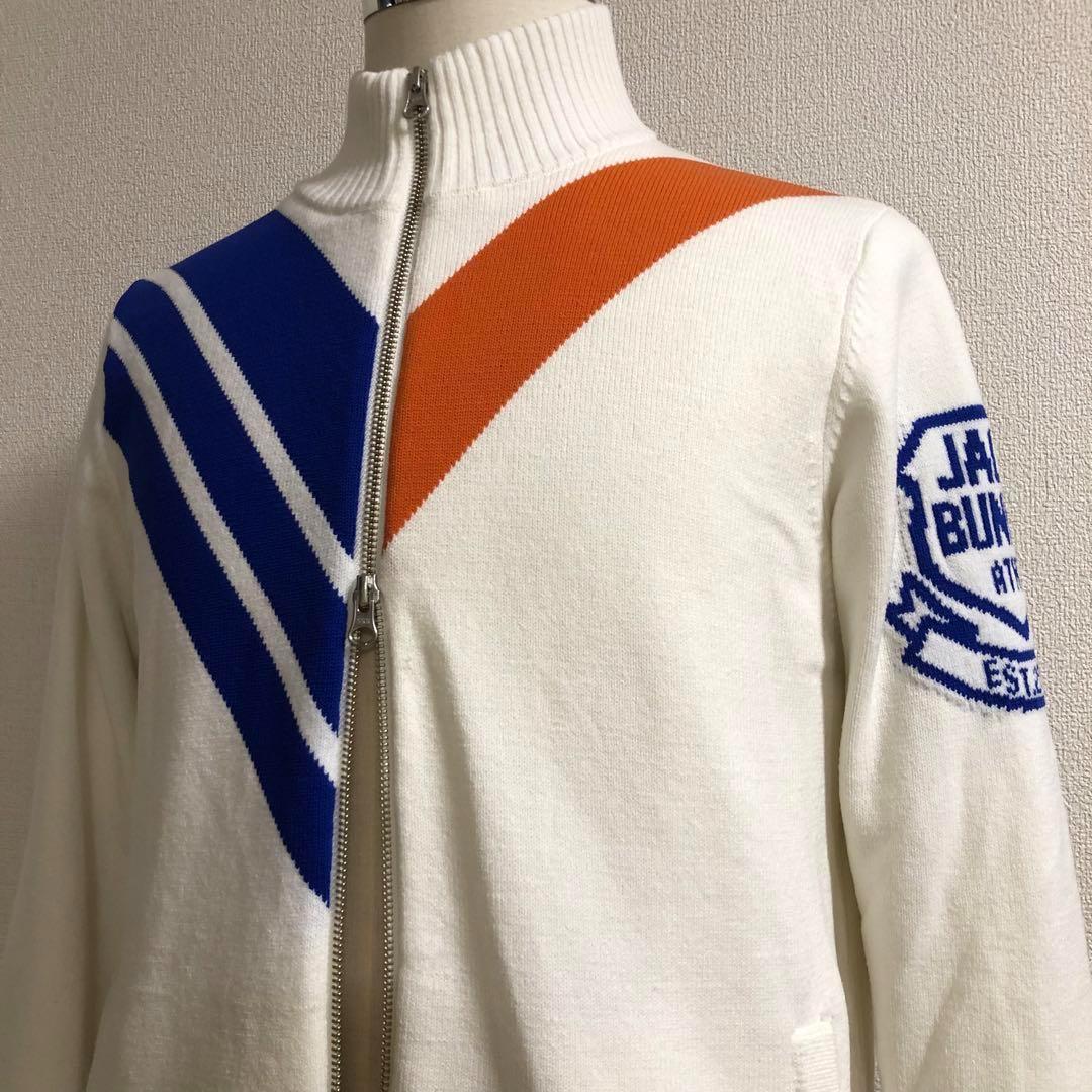 ジャックバニー ダブルジップ ニット ジャケット 裏地付 ホワイト サイズ5