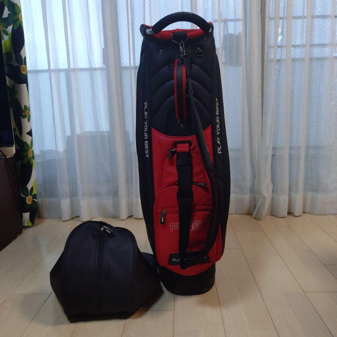 PING キャディバッグ ブラック・レッド