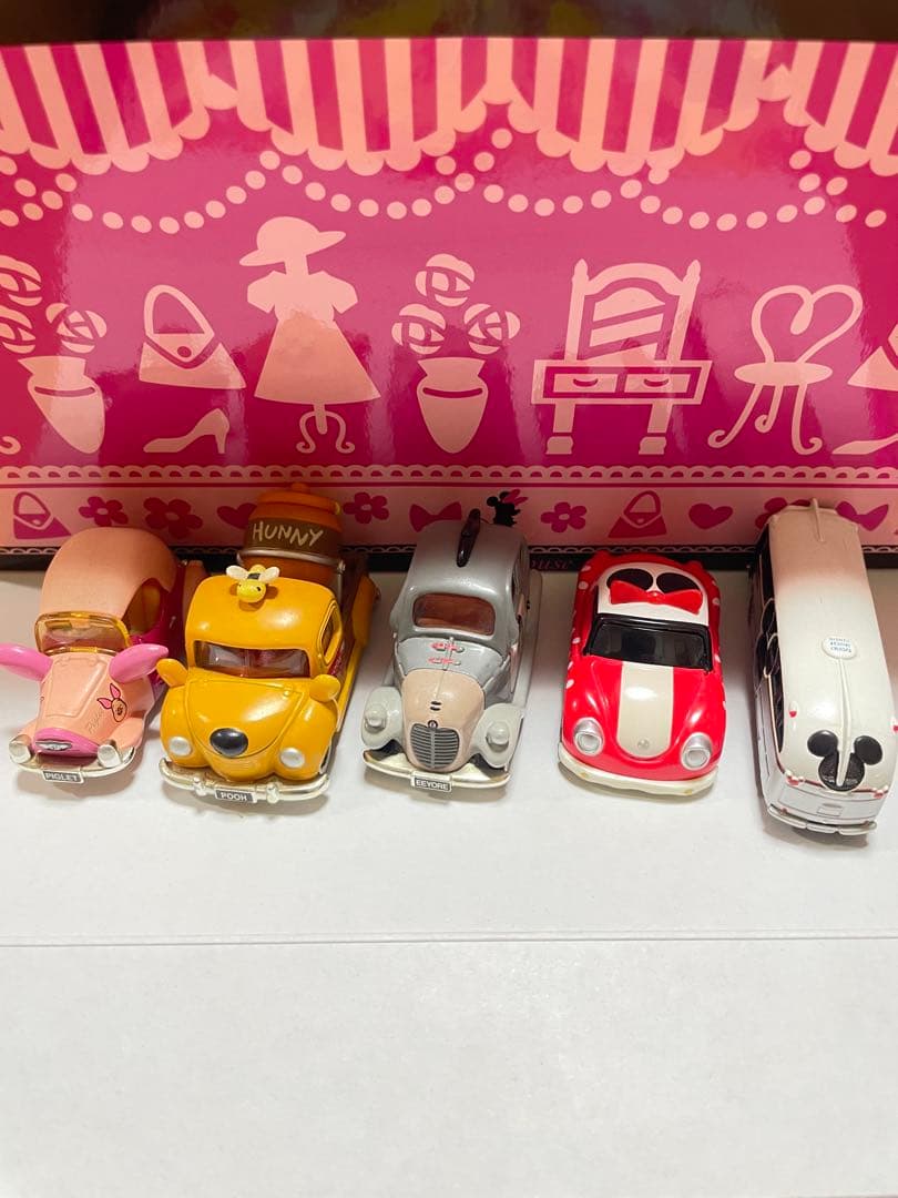 ミニーマウス他　ミニカー5台セット