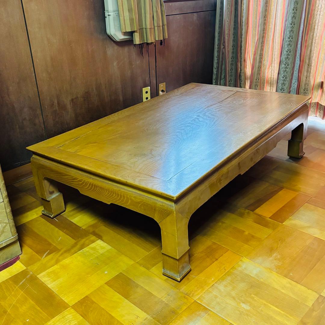 最終お値下げ❣️木製シンプル座卓 天板ひび割れあり