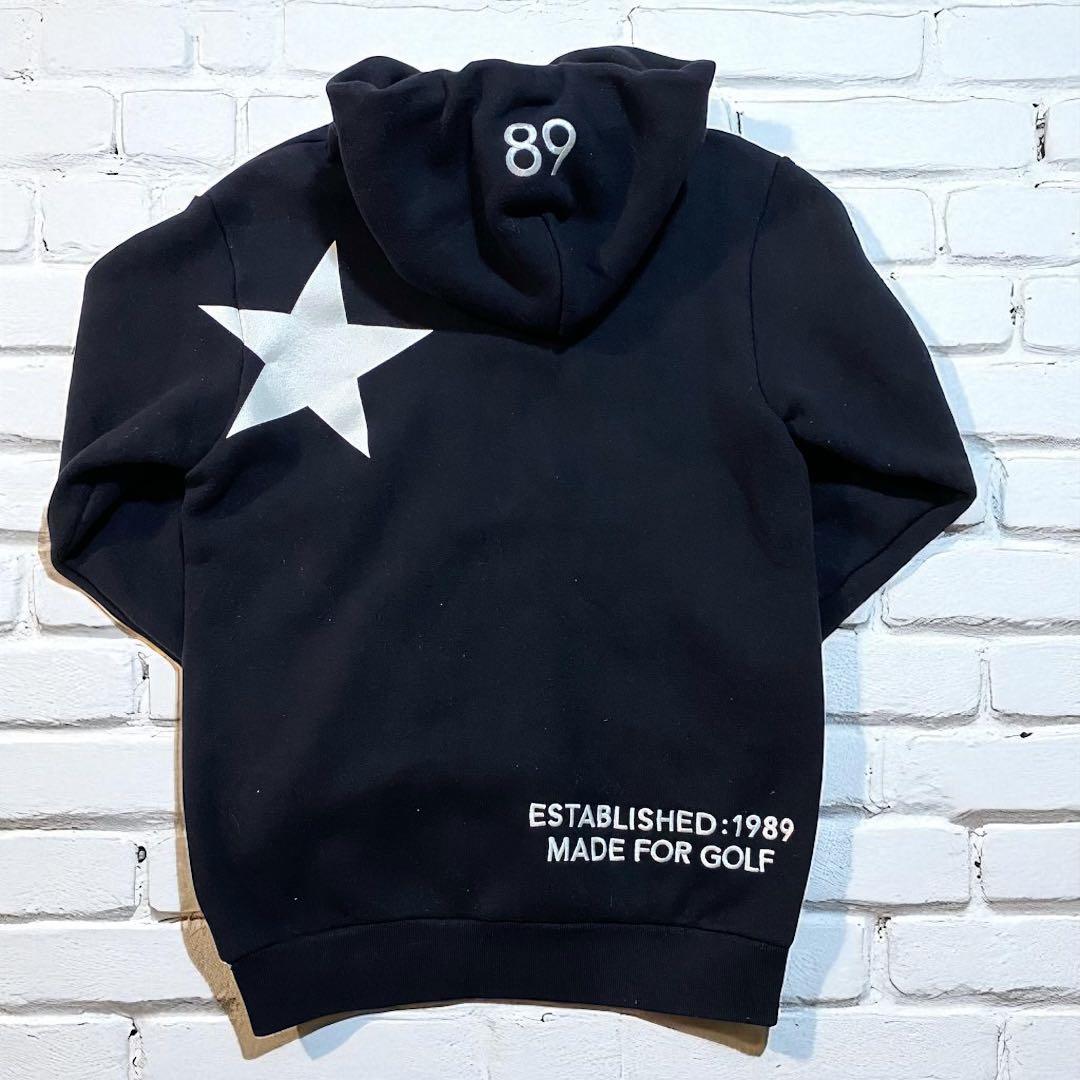 【美品】パーリーゲイツ　パーカー　ダブルジップ　刺繍　ロゴ　M