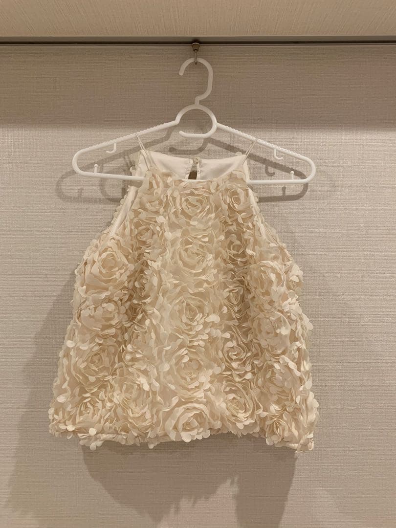 今季完売 eimyistoire フラワーモチーフアメスリ トップス　アイボリー