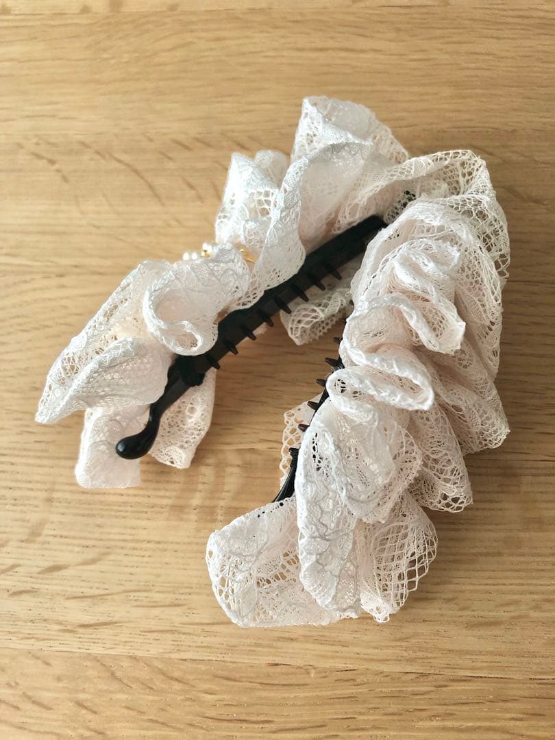 Complex Biz コンプレックスビズ レース　バナナクリップ　ホワイト