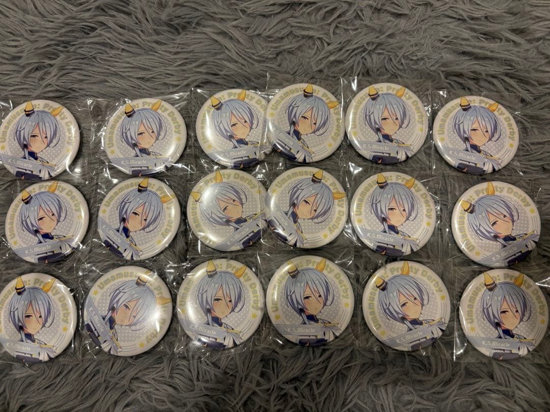 羊 ウマ娘 ケイエスミラクル 缶バッジ 18個