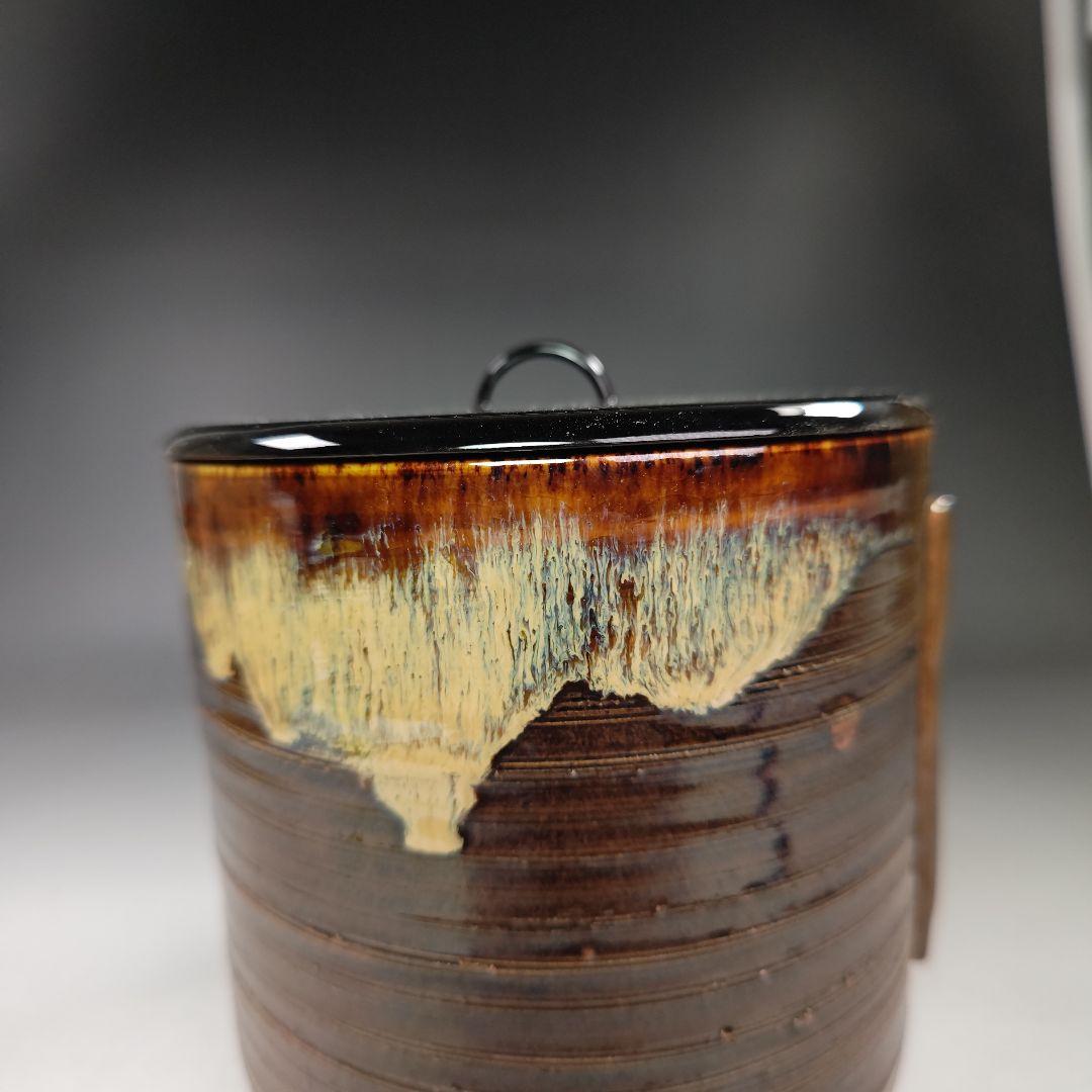 イ606 水指『桶谷定一作』『高取手　水指　共箱』茶道具