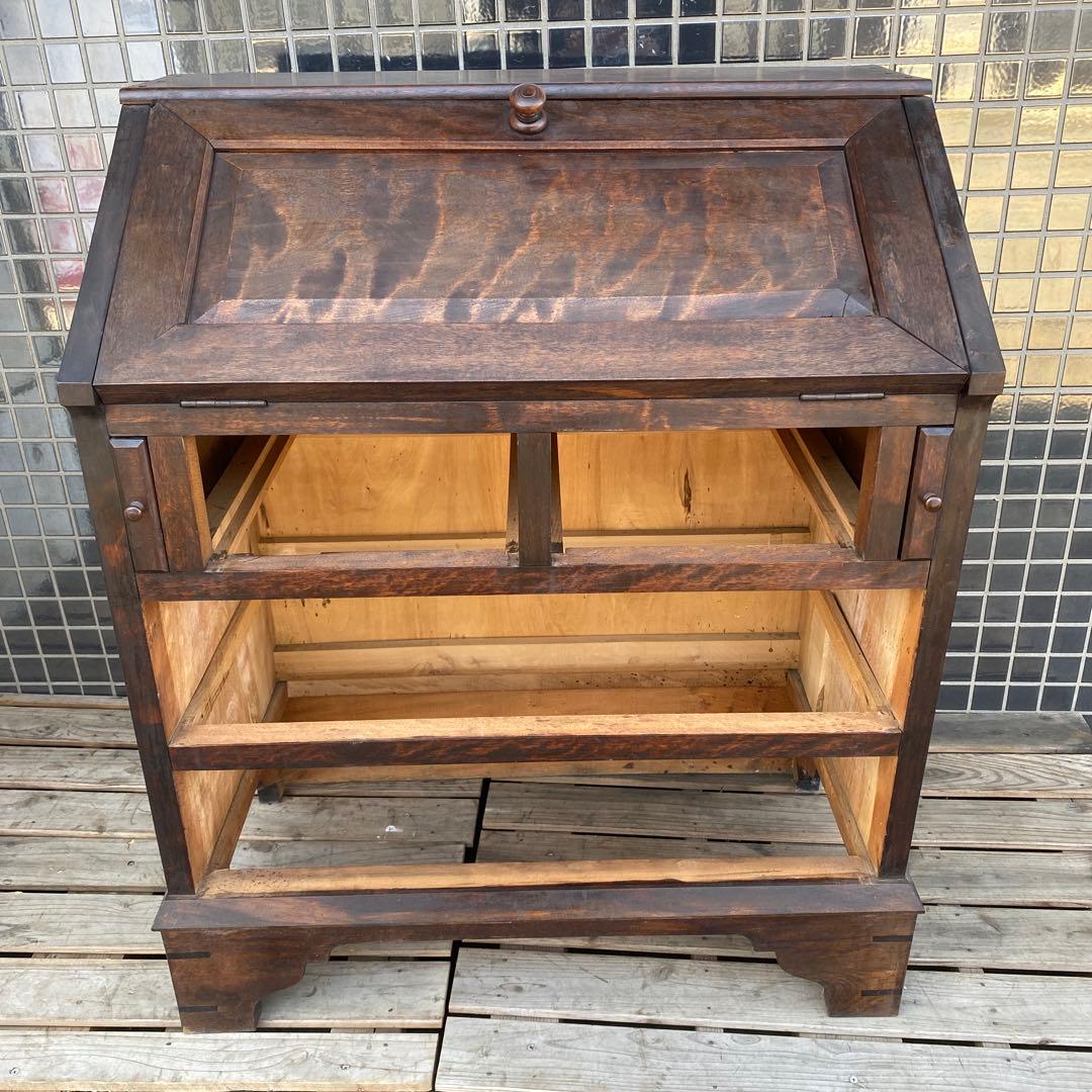 激安！ ヴィンテージライティングデスク 木製無垢 店舗什器 骨董品 テーブル