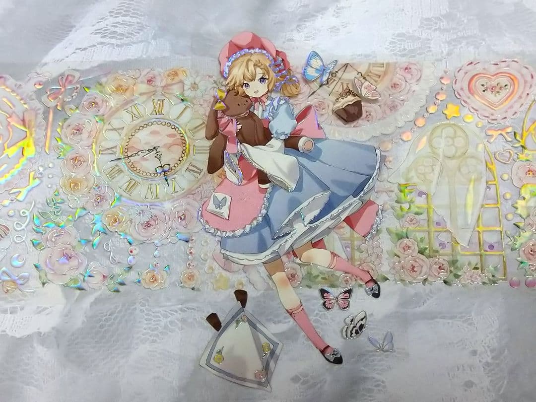 S33＃少女的野餐(虹光)茶犁工作室切り売り海外装飾マステ